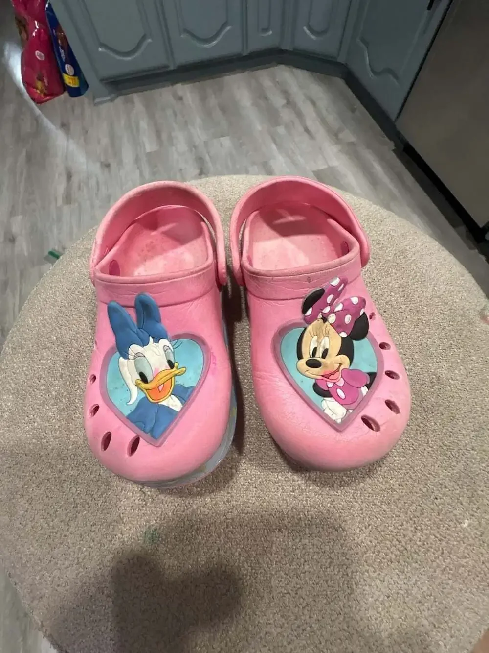 Disney Toddler Girls Minnie Mouse and Daisy Duck Pink Clog Sandals